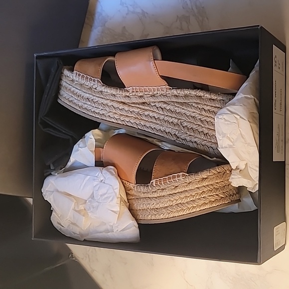 RAG & BONE EDIE WEDGE ESPADRILLE PLATFORM - TOBACCO  SIZE 9.5 - Picture 10 of 17